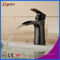 Fyeer New Black Water Tap Waterfall Brass Basin Faucet